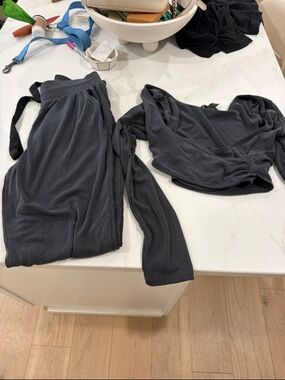 Victoria's Secret Ribbed Lounge Set - Charcoal Gray